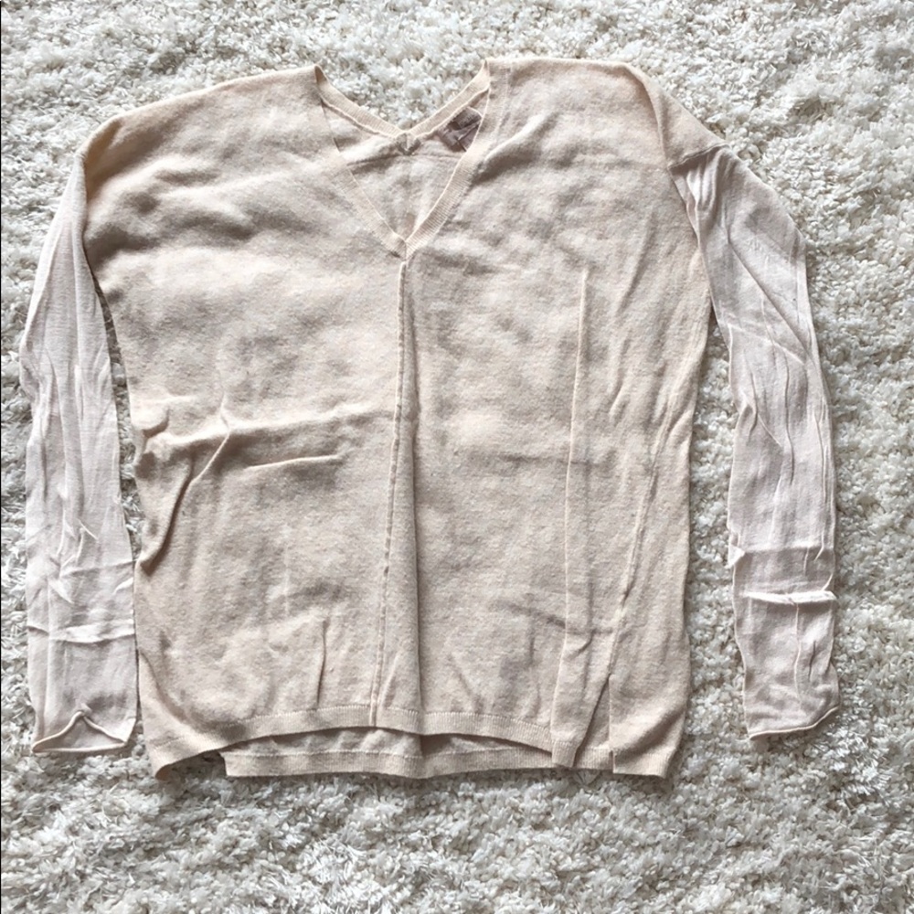 Cream V-neck Cardigan